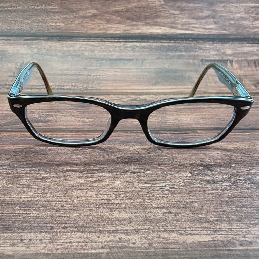Ray-Ban RB 5150 5023 Tortoise Blue Rectangular Eyeglasses Frames 50-19-135
